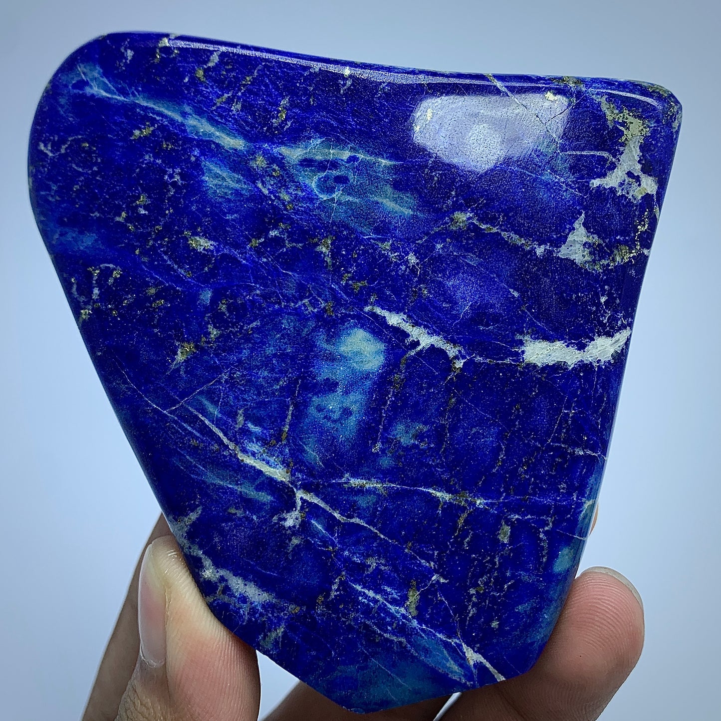 Lapis Lazuli Polished, 1512 Carat, Huge Lapis, Royal Blue, Afghan Lapis, Freeform Stone, Polished Crystal, Golden Pyrite, Decor Mineral, Third Eye Chakra