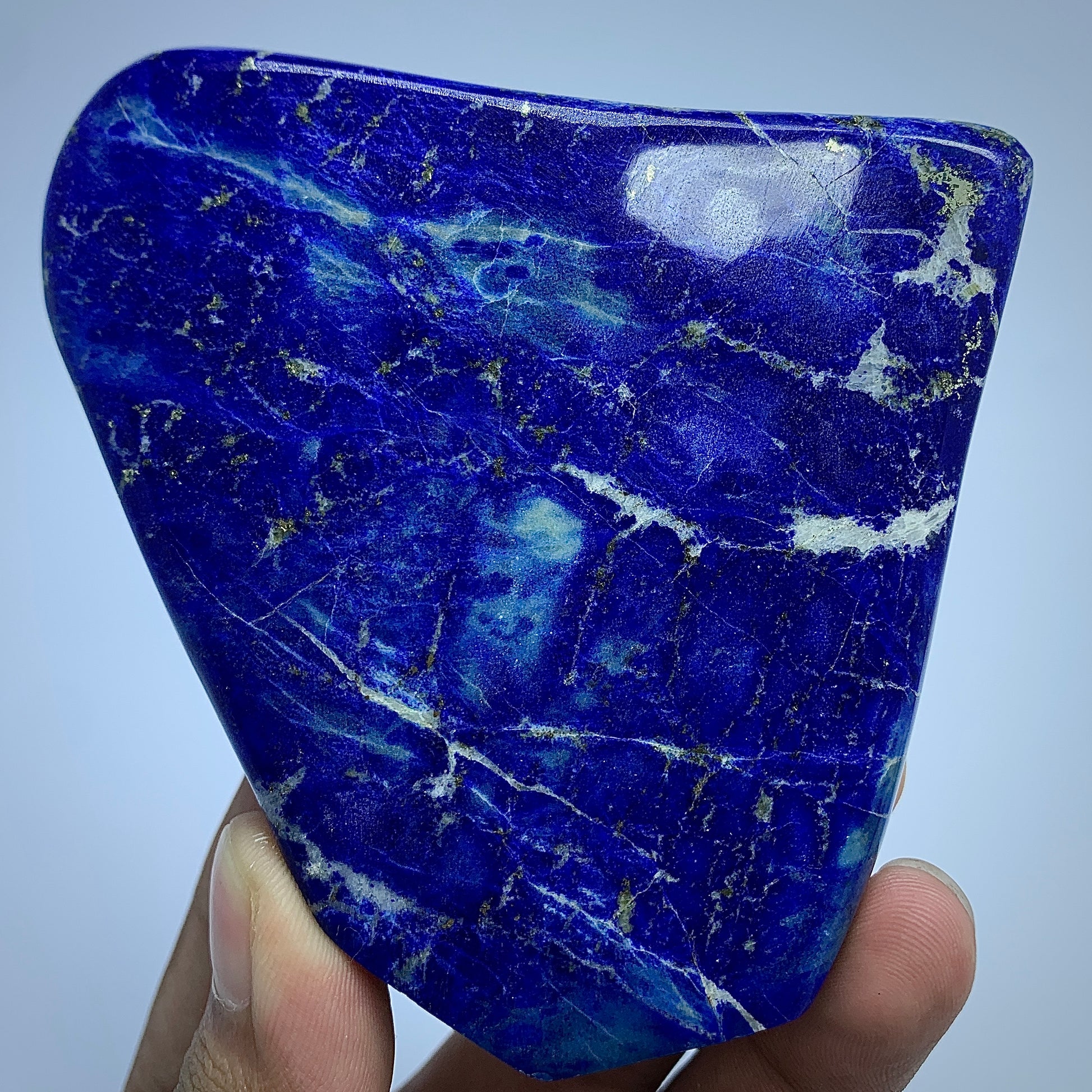 Lapis Lazuli Polished, 1512 Carat, Huge Lapis, Royal Blue, Afghan Lapis, Freeform Stone, Polished Crystal, Golden Pyrite, Decor Mineral, Third Eye Chakra