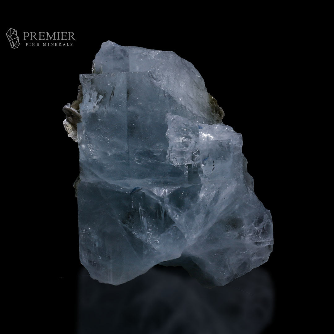 Aquamarine, Beryl, Etched Crystal, Muscovite, Mica, Combination Specimen, 670 Carats, 134 Grams, Pakistan Mineral, Raw Crystal, Collector Grade, Unique Habit, Step Crystals