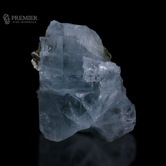 Aquamarine, Beryl, Etched Crystal, Muscovite, Mica, Combination Specimen, 670 Carats, 134 Grams, Pakistan Mineral, Raw Crystal, Collector Grade, Unique Habit, Step Crystals