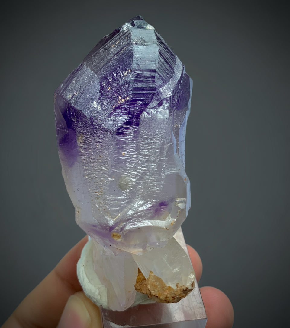 Amethyst Scepter, Amethyst Crystal, Quartz Specimen, Natural Mineral, Amethyst on Quartz, Afghan Amethyst, Scepter Quartz, High Quality Crystal, Deep Purple Amethyst, Carat, Crystal Cluster, Raw Crystal, Collector Specimen