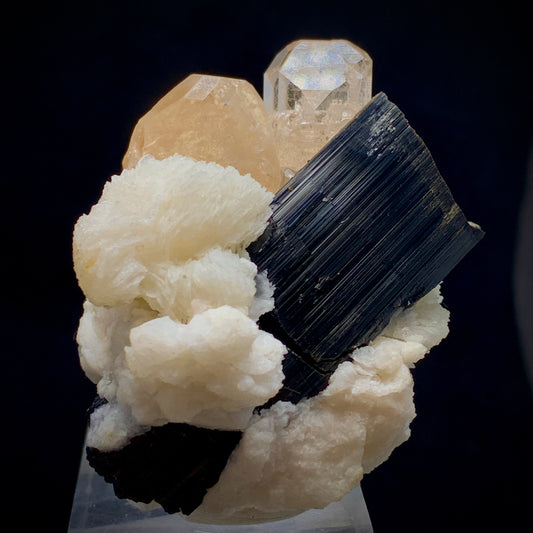 Topaz Crystal, 829 Carats, Topaz Twin, Double Terminated, Schorl, Black Tourmaline, Albite Matrix, Skardu Pakistan, Museum Grade, Investment Stone, Rare Mineral, Collector Specimen, Crystal Dimensions