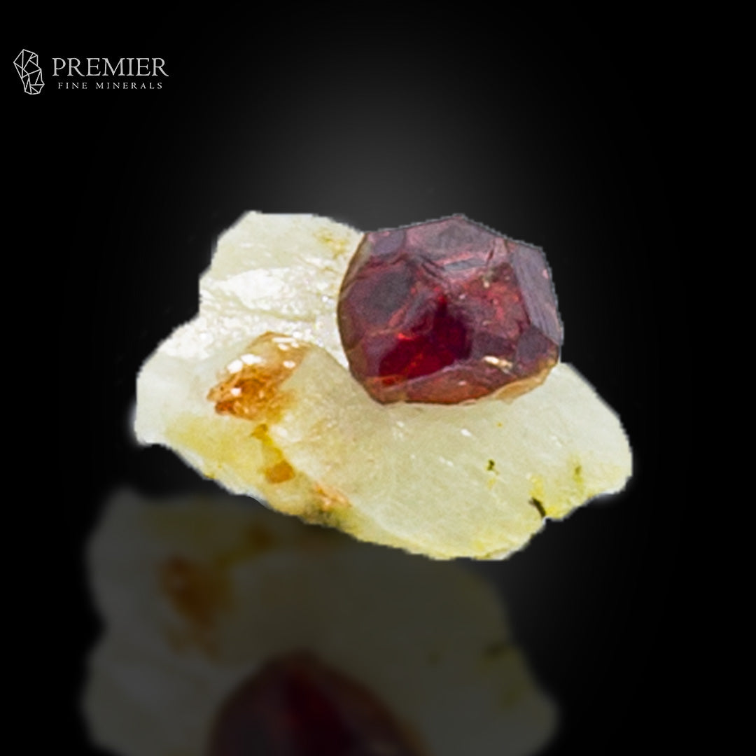 Rhodolite Garnet Crystals on Feldspar – Pakistan Thumbnail