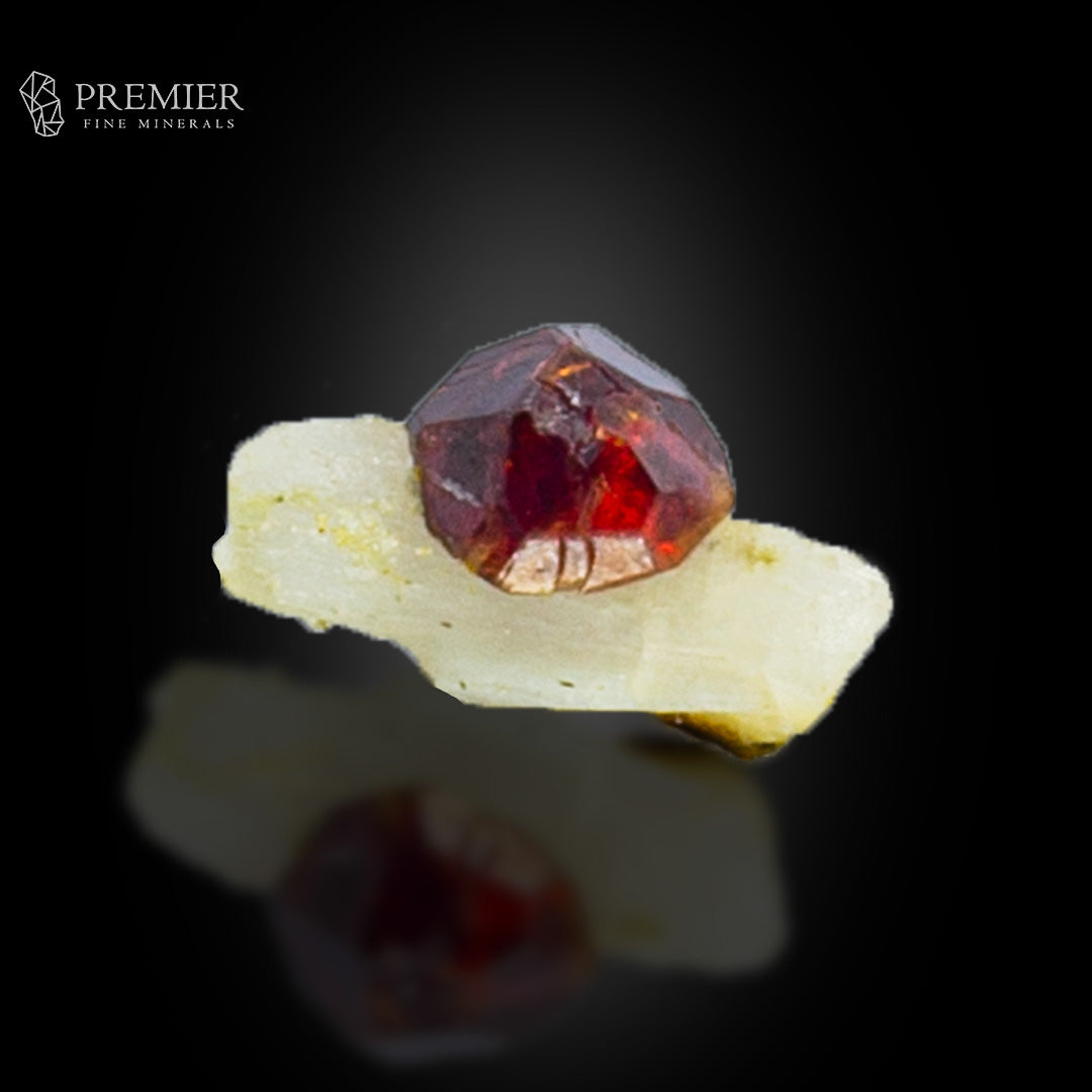 Rhodolite Garnet Crystals on Feldspar – Pakistan Thumbnail