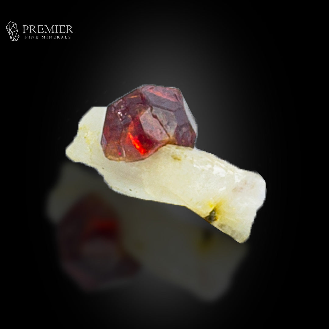 Rhodolite Garnet Crystals on Feldspar – Pakistan Thumbnail