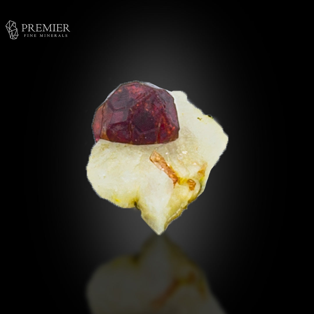 Rhodolite Garnet Crystals on Feldspar – Pakistan Thumbnail