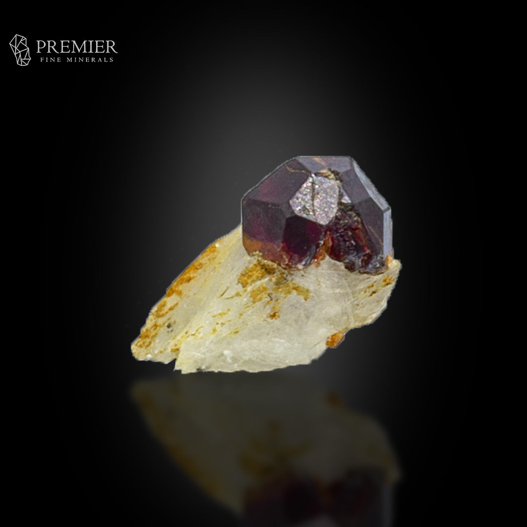 Rhodolite Garnet Crystals on Feldspar – Skardu Thumbnail