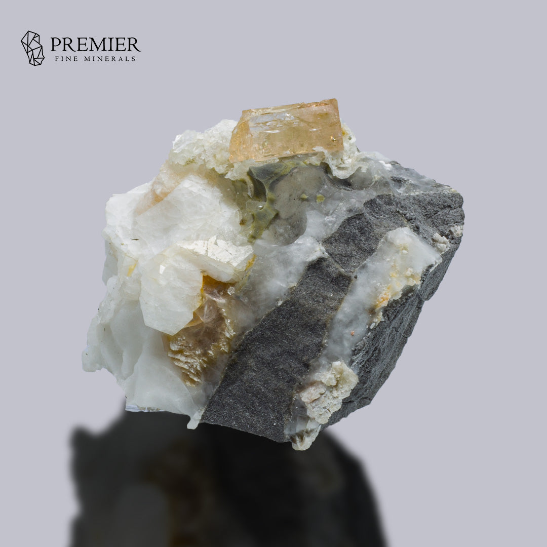 Imperial Topaz Crystal on Matrix – Rare Katlang Pakistan