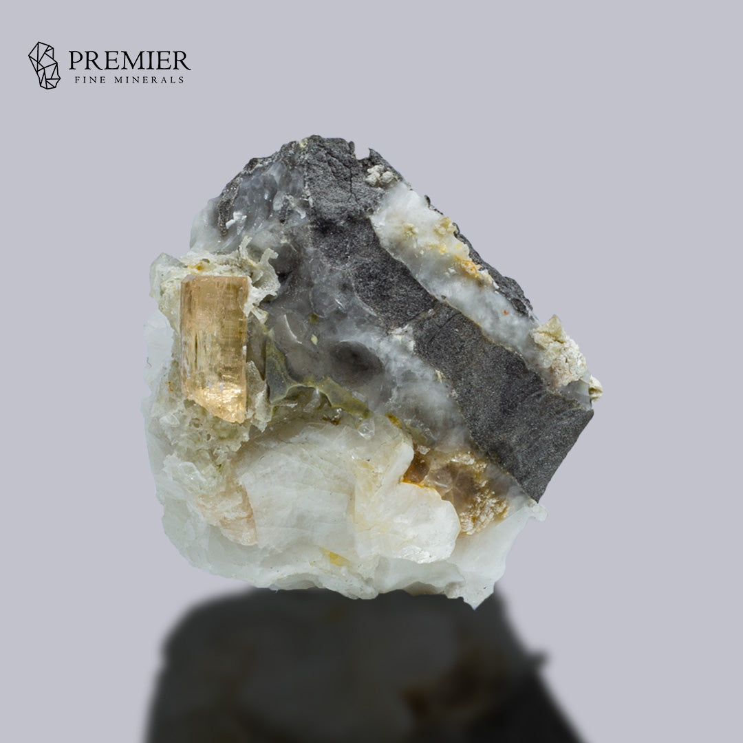 Imperial Topaz Crystal on Matrix – Rare Katlang Pakistan