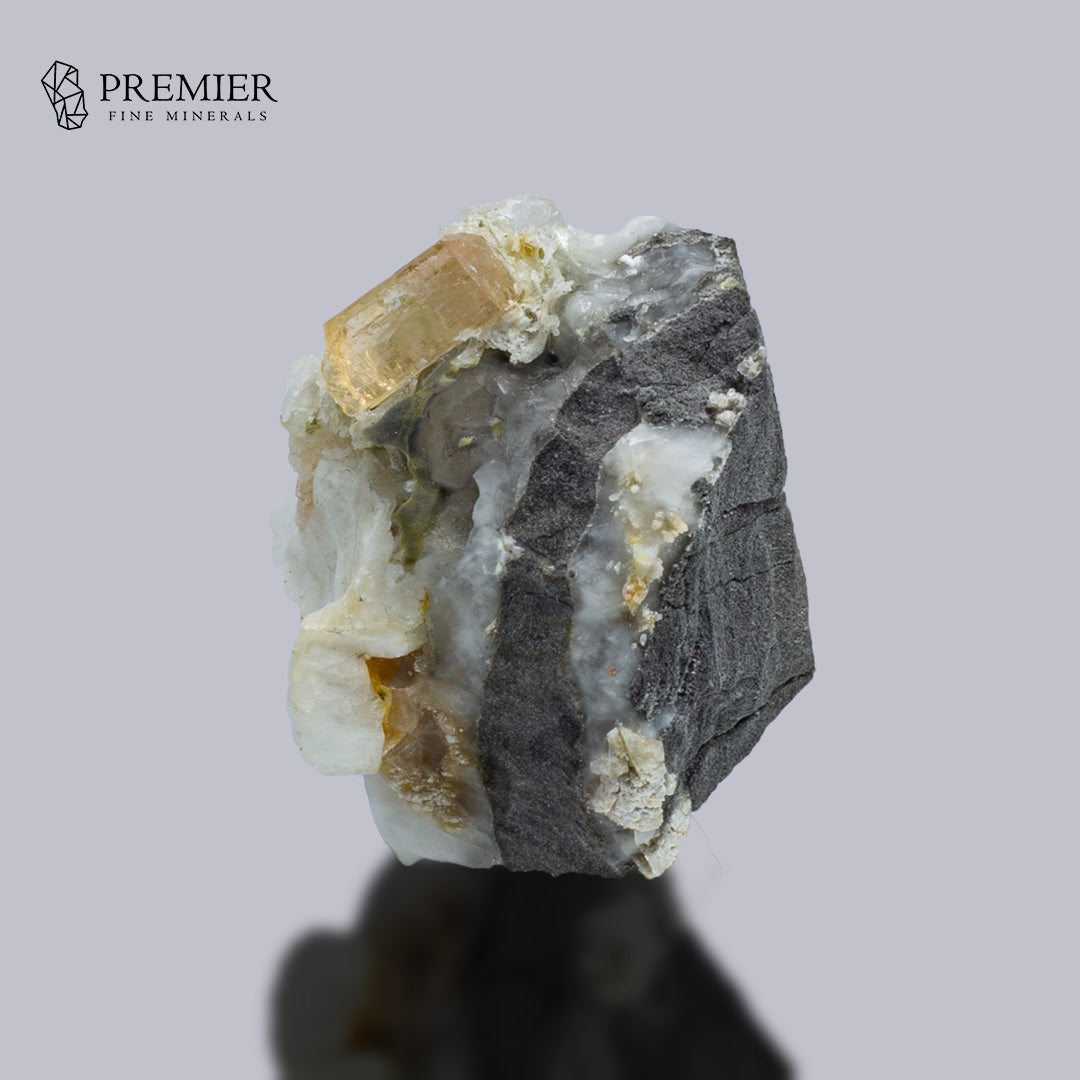 Imperial Topaz Crystal on Matrix – Rare Katlang Pakistan