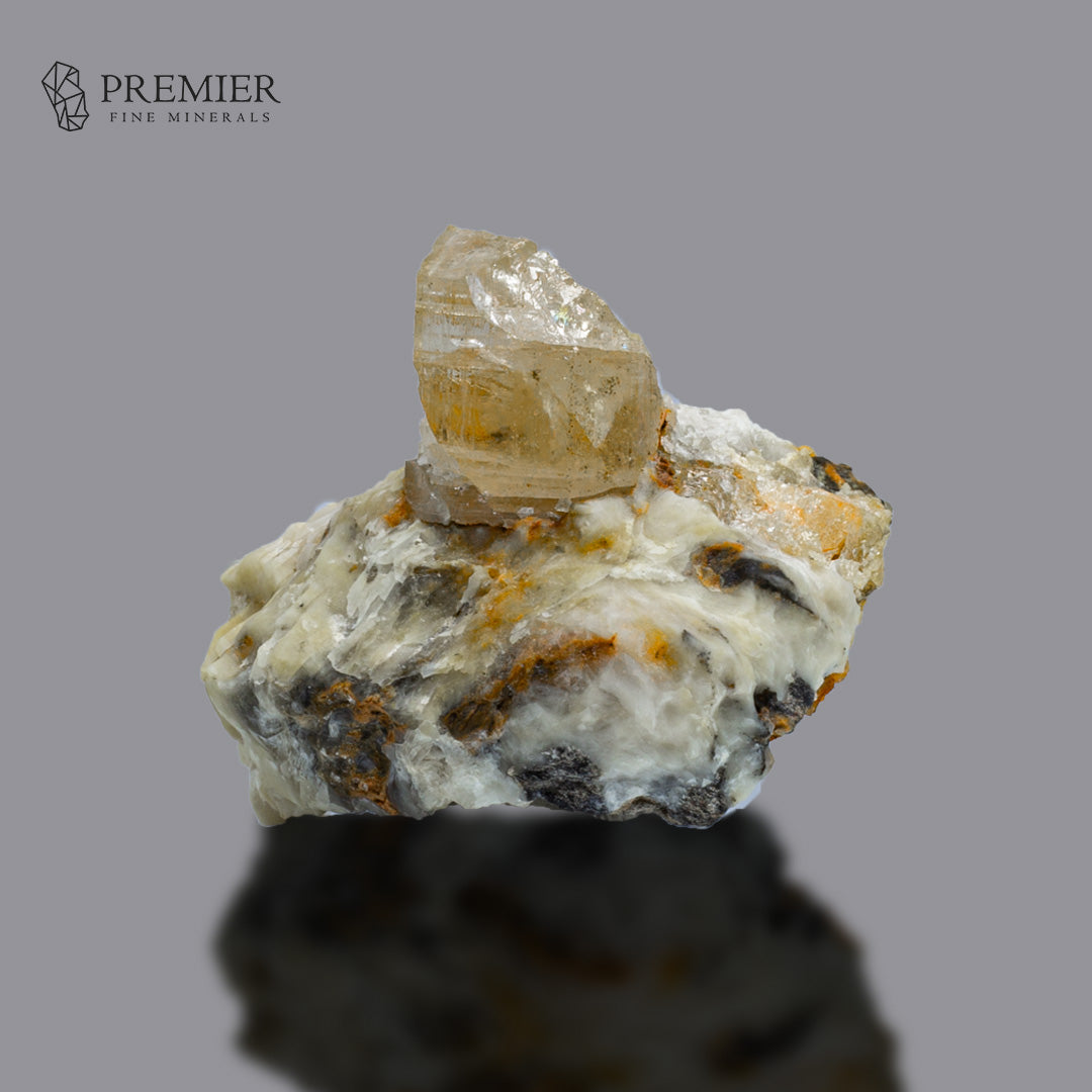 Imperial Topaz, Etched Topaz, Katlang, Pakistan, 65.6g, Mineral Specimen, Matrix Specimen, Natural Crystal, Pink Topaz, Mardan Minerals