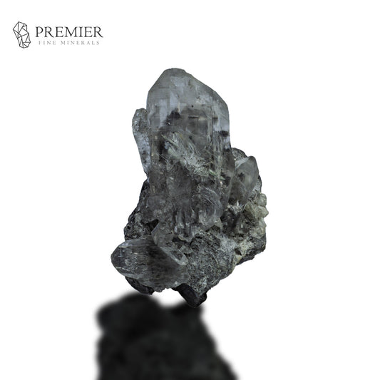 Etched Cathedral Quartz Cluster – White Needle Inclusions – Pakistan
