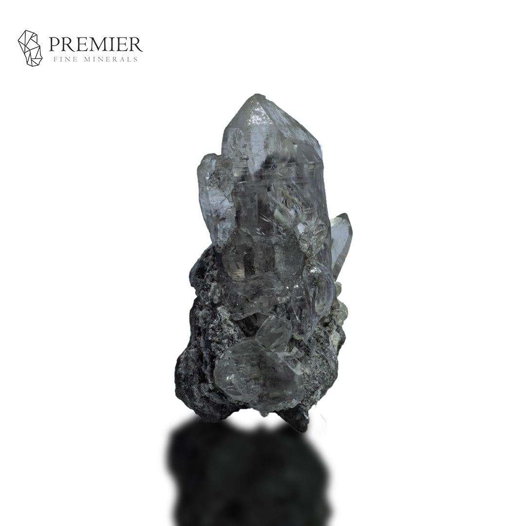 Etched Cathedral Quartz Cluster – White Needle Inclusions – Pakistan