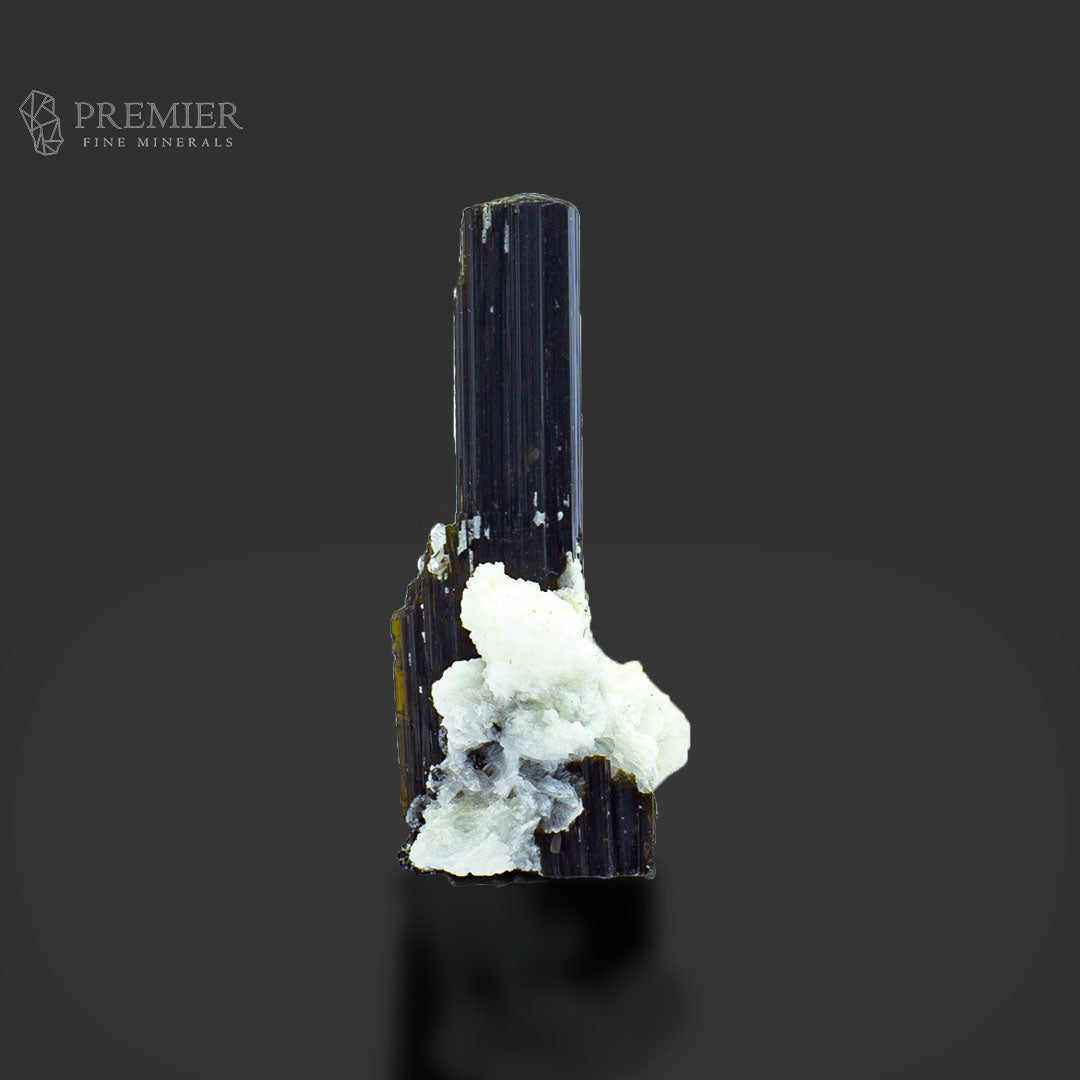 Black Tourmaline Crystal on Feldspar – Pakistan