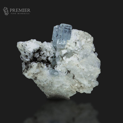 Aquamarine, Feldspar, Skardu Pakistan, 29.3g, Mineral Specimen, Matrix Specimen, Natural Crystal, Himalayan Minerals, Blue Beryl, Cabinet Specimen