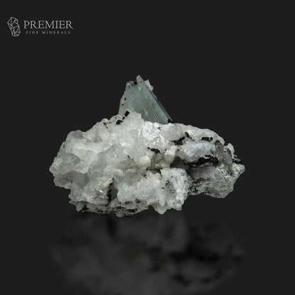 Etched Aquamarine with Schorl on Feldspar – Pakistan