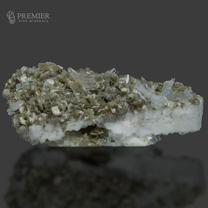Aquamarine Cluster and Quartz on Muscovite – Skardu Pakistan