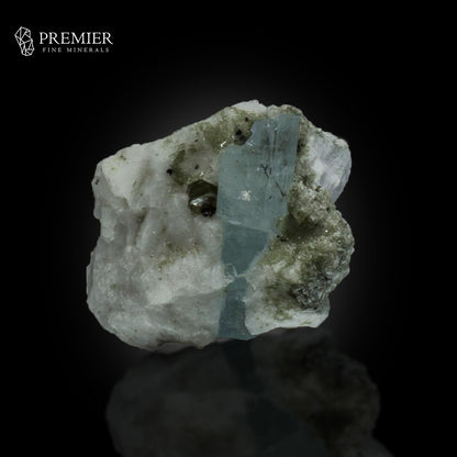Etched Aquamarine with Mica on Feldspar Matrix – Pakistan