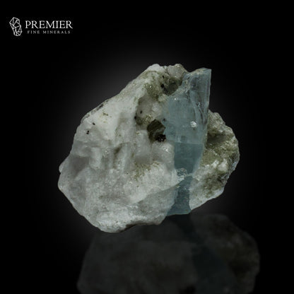 Etched Aquamarine with Mica on Feldspar Matrix – Pakistan