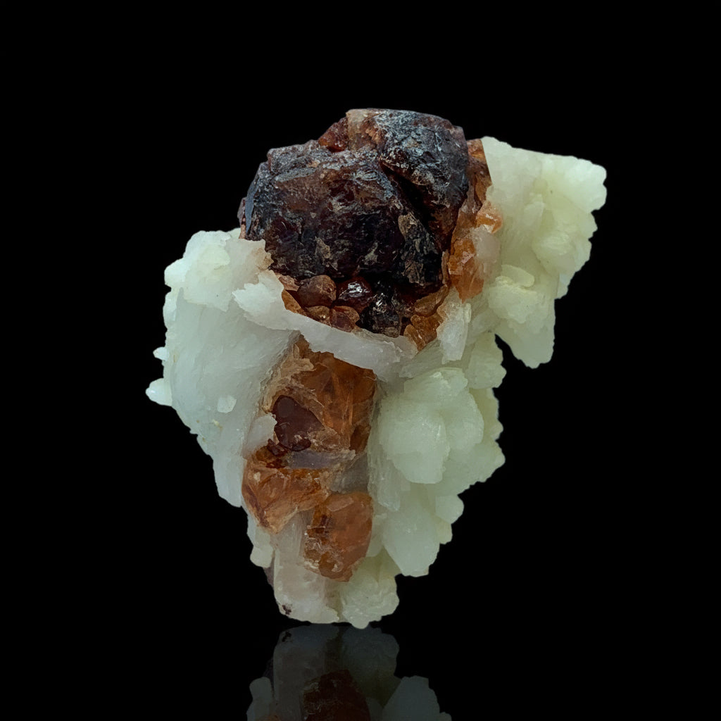 Rhodolite Garnet, Garnet Crystals, 215 Carats, Mushroom Crystal, Feldspar Matrix, Pakistan Mineral, Pink Garnet, Collector Specimen, Aesthetic Cluster, Heart Chakra, Pegmatite Mineral, Unique Mineral, Crystal Dimensions