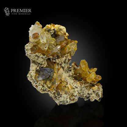 Brookite Crystal on Quartz Cluster - Pakistan