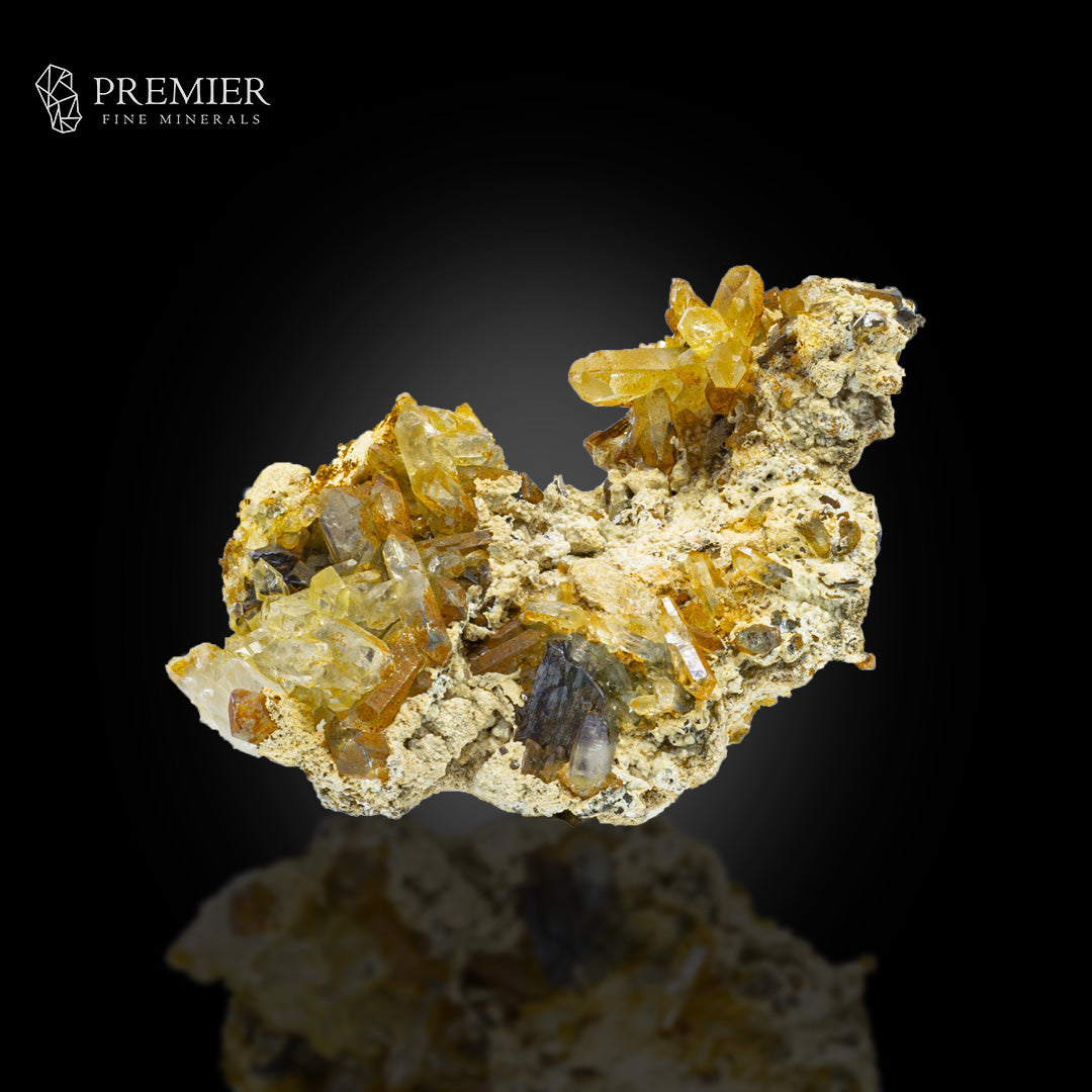 Brookite Crystal on Quartz Cluster - Pakistan