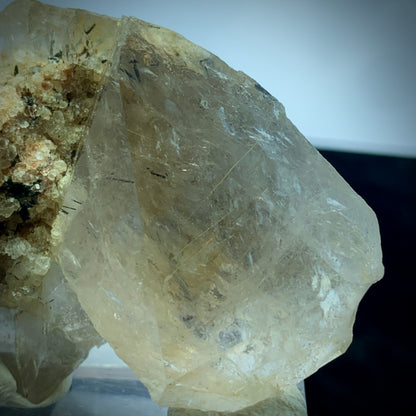 Rutile Quartz, Terminated Crystal, Lepidolite Matrix, 57 Grams, Pakistan Specimen, Black Rutile, Rare Mineral, Quartz on Matrix, Collector Grade, Rutile Quartz