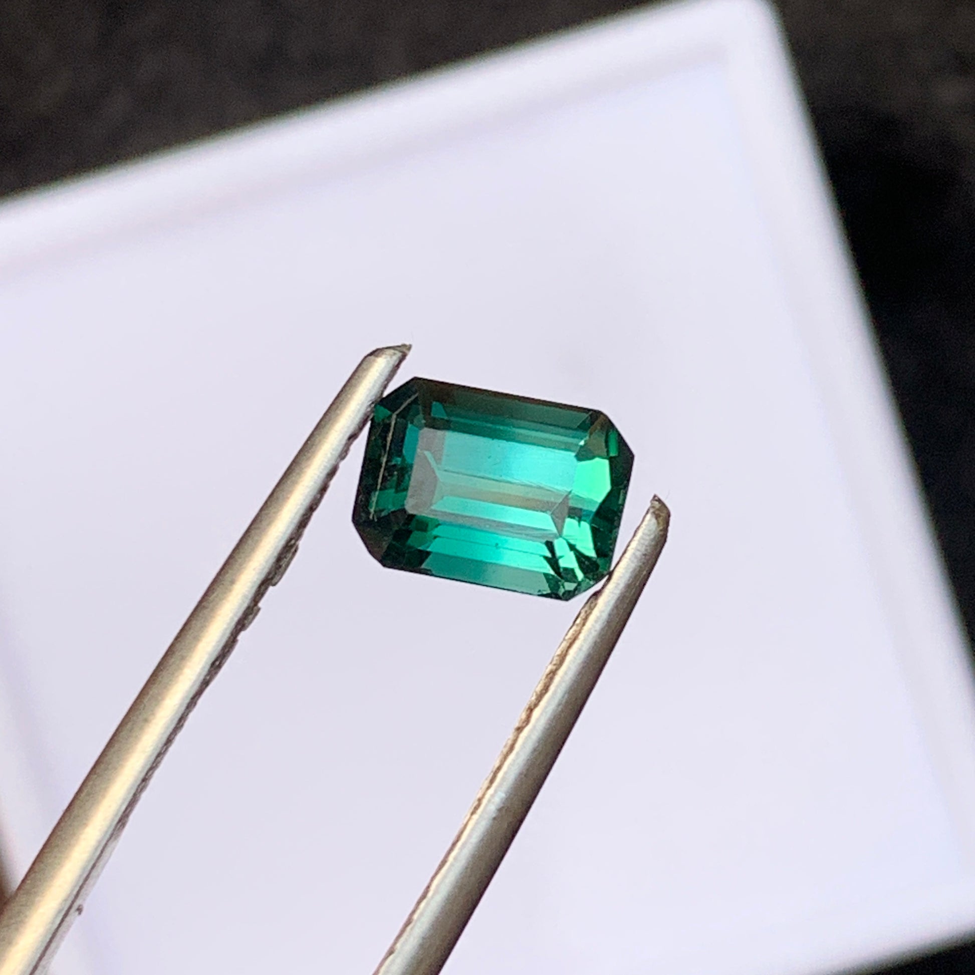 Indicolite Blue Bicolor Tourmaline Gemstone | Natural Faceted Loose Stone from Afghanistan