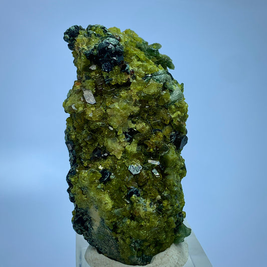 Vesuvianite Crystal, Diopside, Rainbow Magnetite, Iron Mica, 212 Carat, Pakistan Mineral, Complex Cluster, Idocrase, Iridescent Magnetite, Rare Mineral