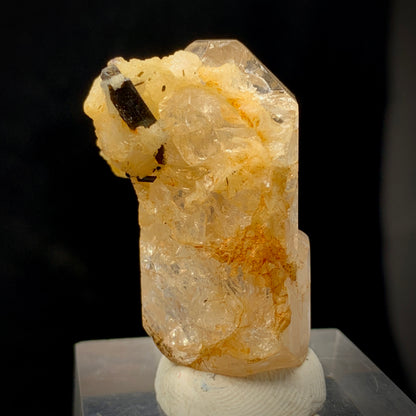 Topaz Crystal, Double Terminated, 246 Carats, Schorl, Feldspar Matrix, Pakistan Mineral, DT Crystal, Black Tourmaline, Collector Specimen, Aesthetic Cluster, Investment Stone, Crystal Dimensions, Topaz on Matrix