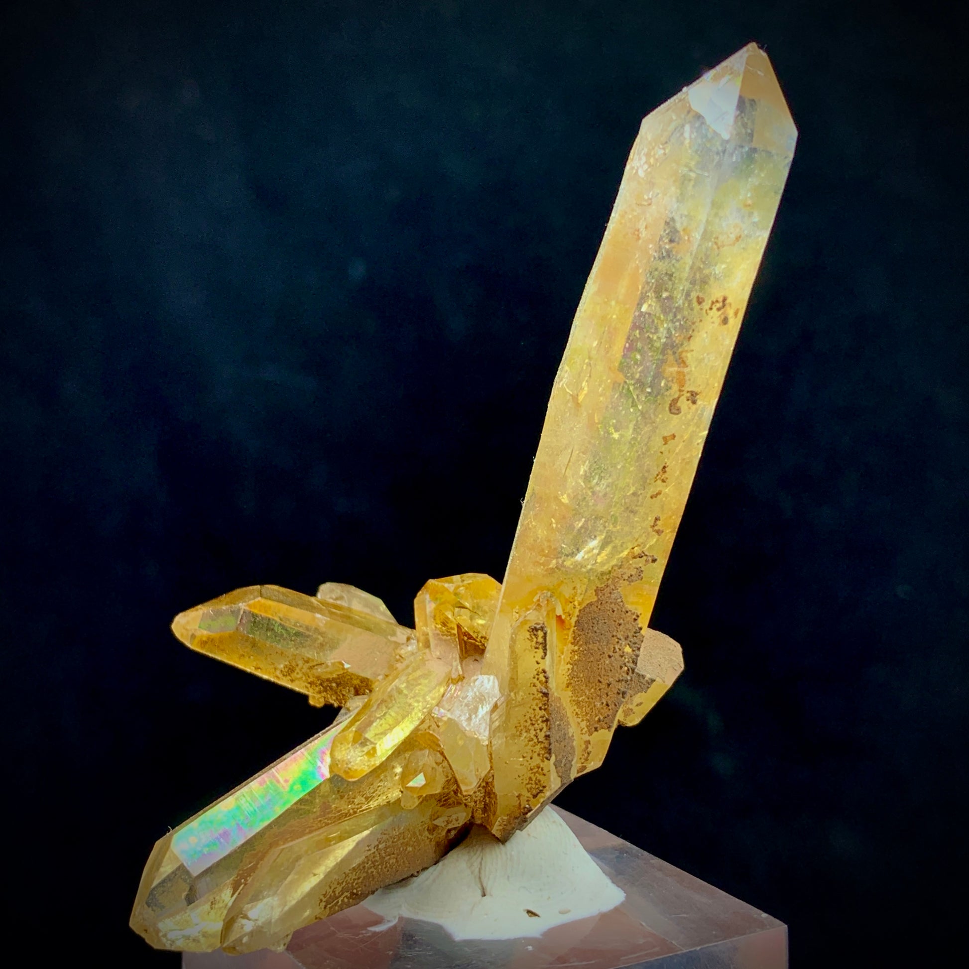 Citrine Cluster, Rainbow Quartz, Luminous Citrine, Abundance Stone, Solar Plexus, Healing Crystal, Quartz Cluster, Iridescent Crystal, Success Stone, , Natural Gemstone, Golden Quartz, Crystal Display