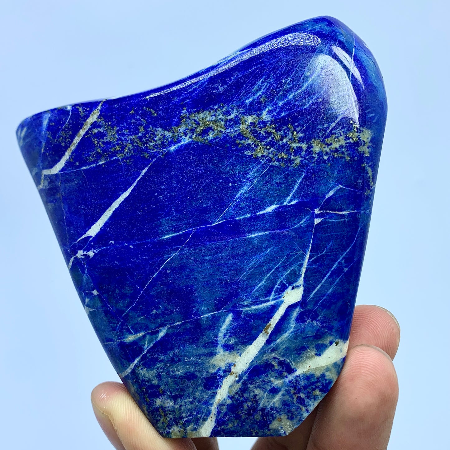 Lapis Lazuli Polished, 1512 Carat, Huge Lapis, Royal Blue, Afghan Lapis, Freeform Stone, Polished Crystal, Golden Pyrite, Decor Mineral, Third Eye Chakra
