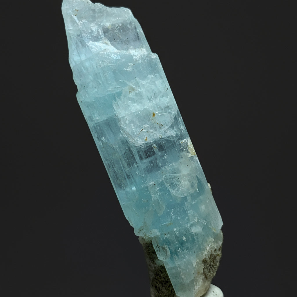 Aquamarine Crystal, Etched Crystal, 112 Carats, Blue Beryl, Rare Mineral, Beryl Specimen, Throat Chakra, Natural Etching, Collector Gem, Investment Stone, Single Crystal, Crystal Dimensions