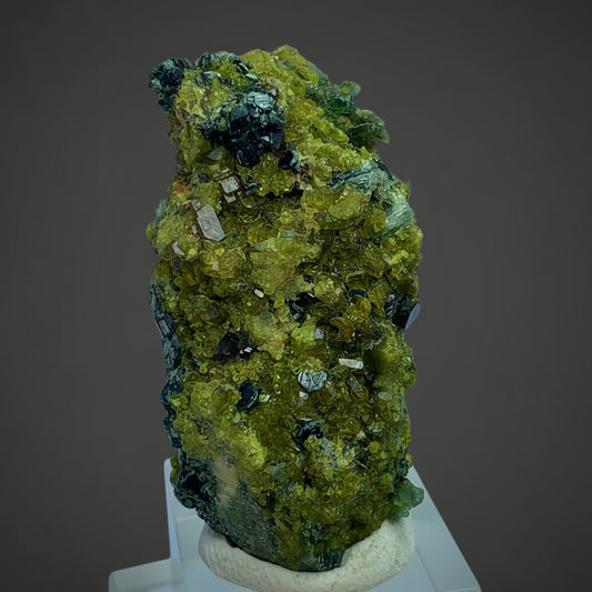Vesuvianite Crystal, Diopside, Rainbow Magnetite, Iron Mica, 212 Carat, Pakistan Mineral, Complex Cluster, Idocrase, Iridescent Magnetite, Rare Mineral