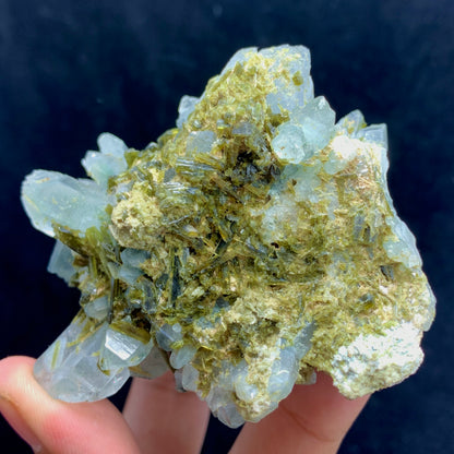 Epidote Crystal, Quartz Cluster,  Massive Mineral, Green Crystal, Heart Chakra, Abundance Stone, Collector Specimen, Investment Stone, Mineral Association, Crystal Dimensions, Natural Specimen