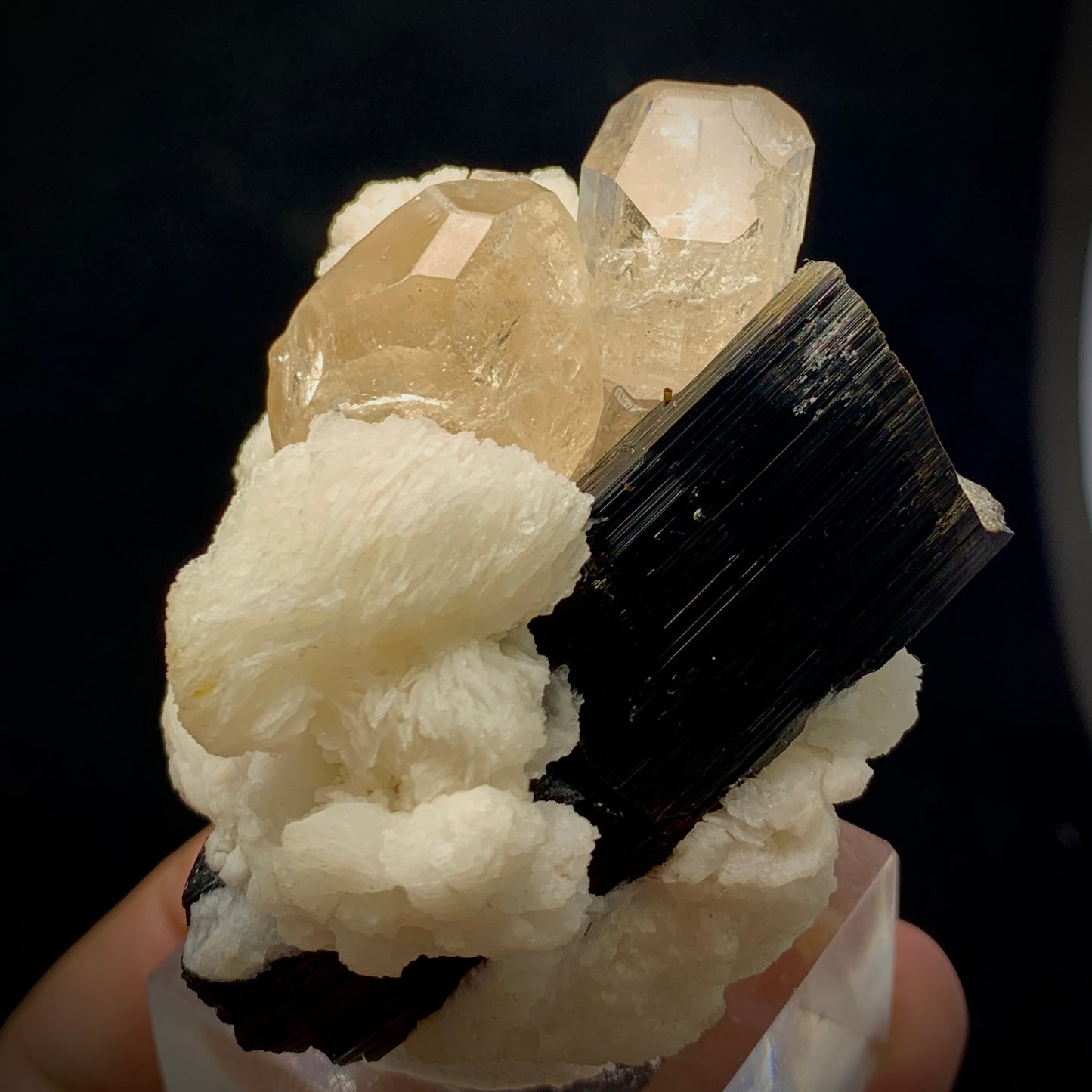Topaz Crystal, 829 Carats, Topaz Twin, Double Terminated, Schorl, Black Tourmaline, Albite Matrix, Skardu Pakistan, Museum Grade, Investment Stone, Rare Mineral, Collector Specimen, Crystal Dimensions