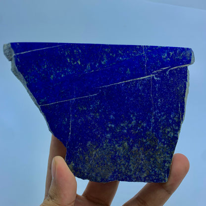 Lapis Lazuli Slab, 1068 Carats, Blue Lapis, Golden Pyrite, Polished Slice, Massive Mineral, Third Eye Chakra, Collector Gem, Display Mineral, Investment Stone, Afghanistan Lapis, Royal Blue, Crystal Dimensions