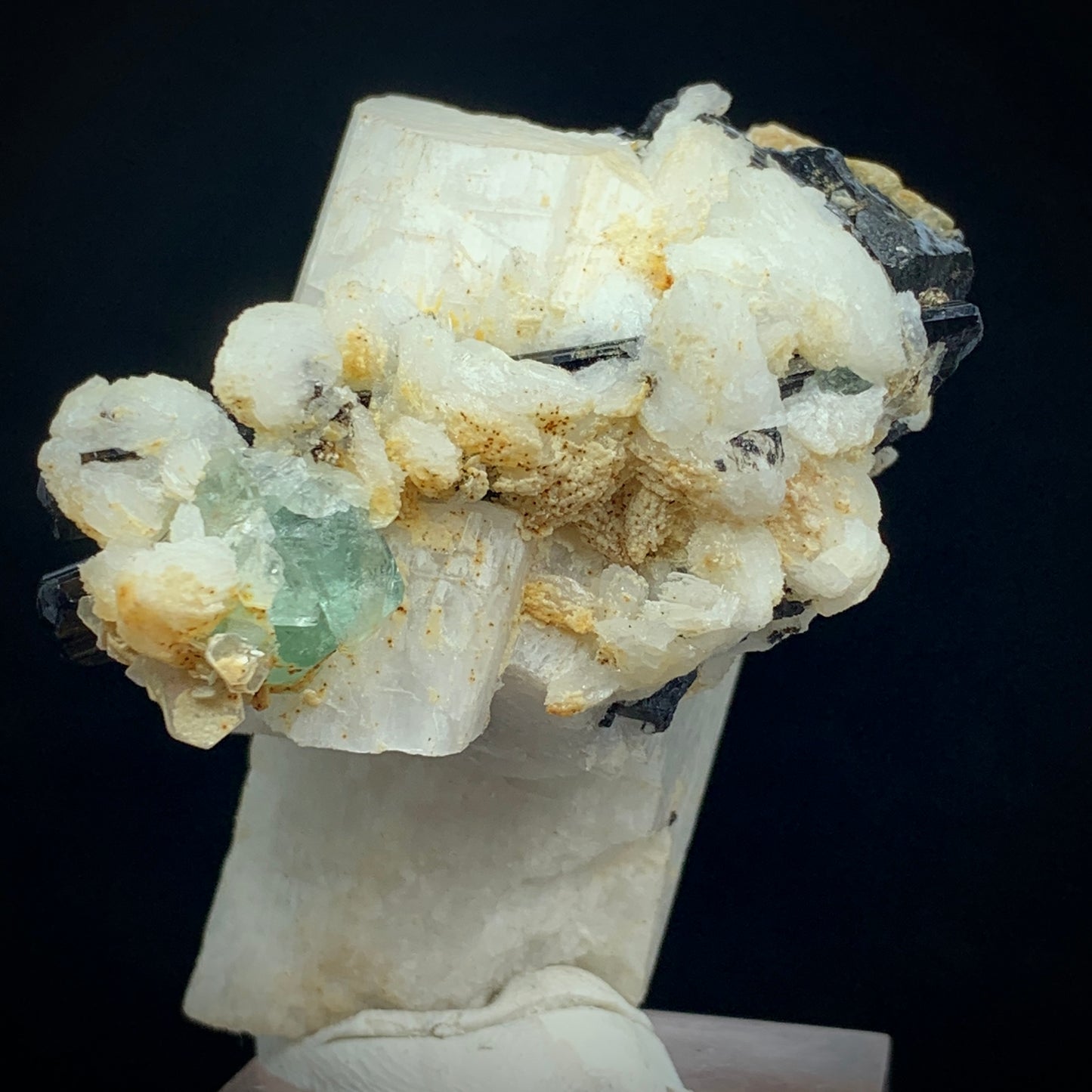 Fluorite Crystal, Schorl, Black Tourmaline, Feldspar Matrix, 605 Carat, Skardu Pakistan, Large Specimen, Collector Grade, Investment Mineral, Aesthetic Cluster