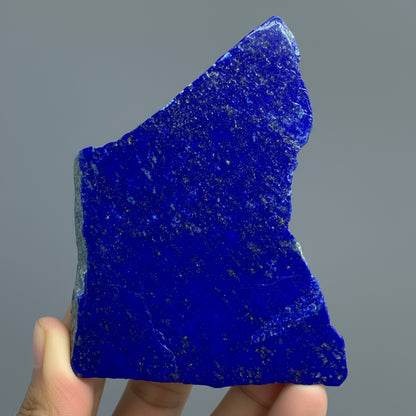Lapis Lazuli Slab, 550 Carats, Afghan Lapis, AAA Grade, Polished Slice, Pyrite Inclusion, Royal Blue, Third Eye Chakra, Collector Gem, Display Mineral, Wisdom Stone, Afghan Origin, Investment Stone