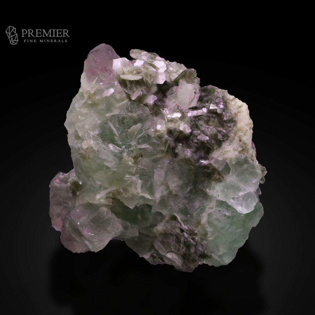Fluorite, Bi-Color Fluorite, Green Fluorite, Pink Fluorite, Mica, Muscovite, Combination Specimen, 432 Grams, 2160 Carats, Pakistan Mineral, Skardu, Raw Crystal, Collector Grade, Cabinet Specimen, Rare Color
