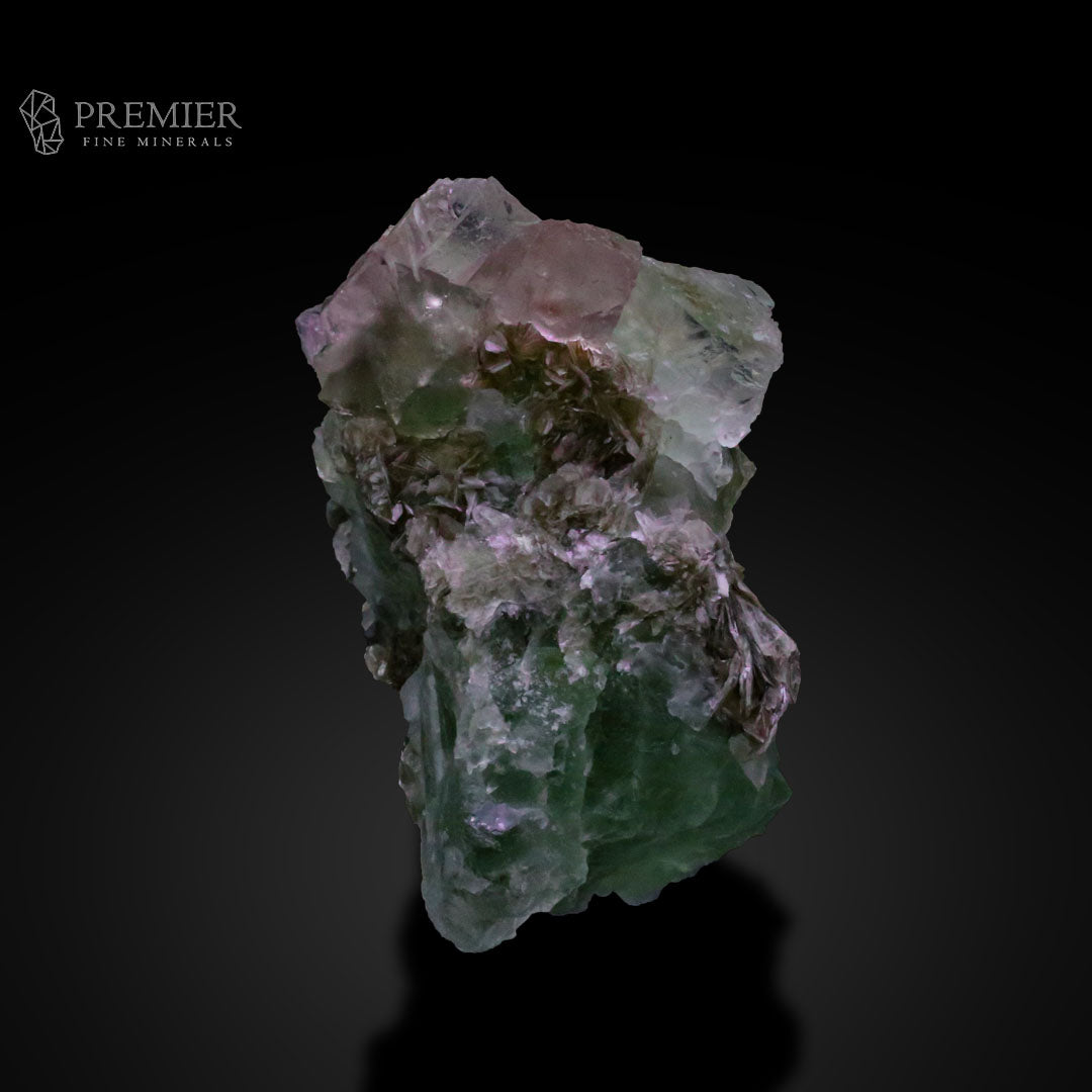 Fluorite, Bi-Color Fluorite, Green Fluorite, Pink Fluorite, Mica, Muscovite, Combination Specimen, 432 Grams, 2160 Carats, Pakistan Mineral, Skardu, Raw Crystal, Collector Grade, Cabinet Specimen, Rare Color