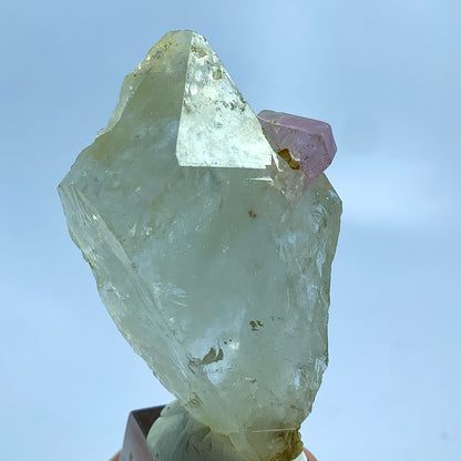 Kunzite on Quartz, 400 Carat, Afghanistan Crystal, Kunzite Matrix, Pink Spodumene, Quartz Cluster, Heart Chakra Stone, Collector Specimen, Aesthetic Crystal
