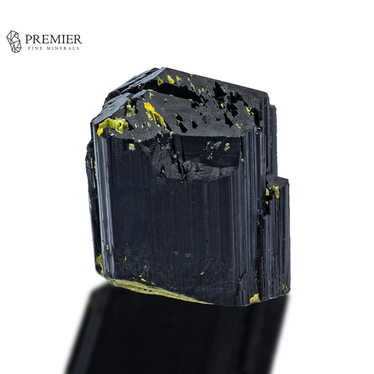 Etched Black Tourmaline (Schorl) with Albite – Pakistan