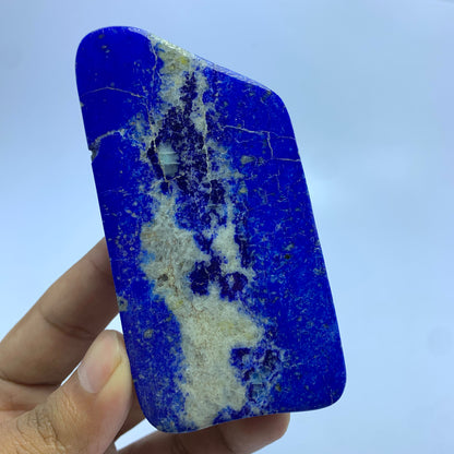 Lapis Lazuli Slab, 780 Carats, Afghanite Inclusion, Fluorescent Mineral, Polished Slab, Afghanistan Mineral, Rare Mineral, Third Eye Chakra, Collector Specimen, Investment Stone, Lapis Lazuli, Display Slice, Crystal Dimensions