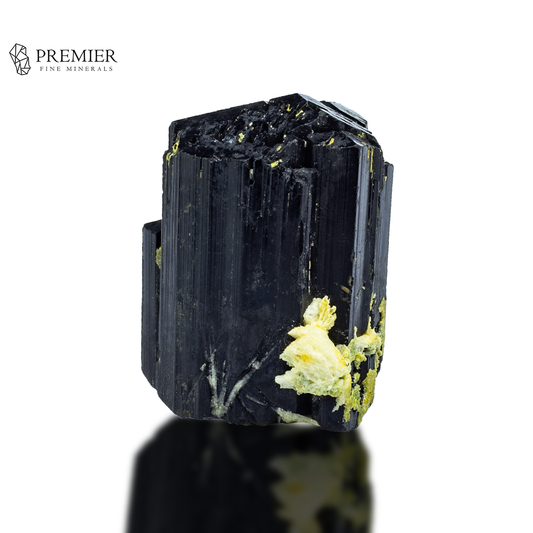 Etched Black Tourmaline (Schorl) with Albite – Pakistan