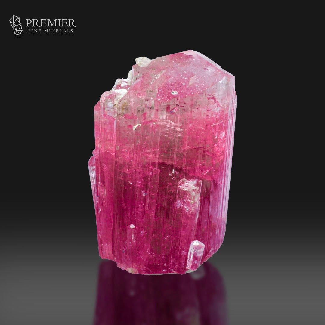 Natural Rubellite Tourmaline High-Luster Terminated Crystal – Facet Grade, Paprok Mine