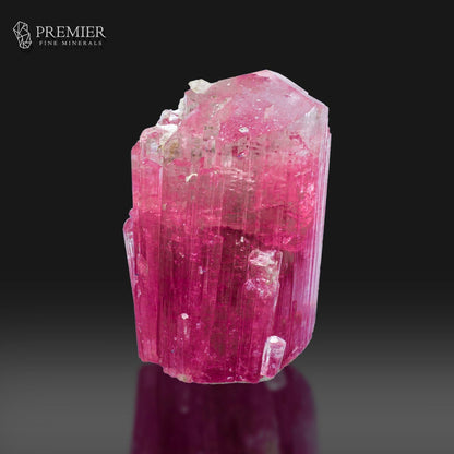 Natural Rubellite Tourmaline High-Luster Terminated Crystal – Facet Grade, Paprok Mine