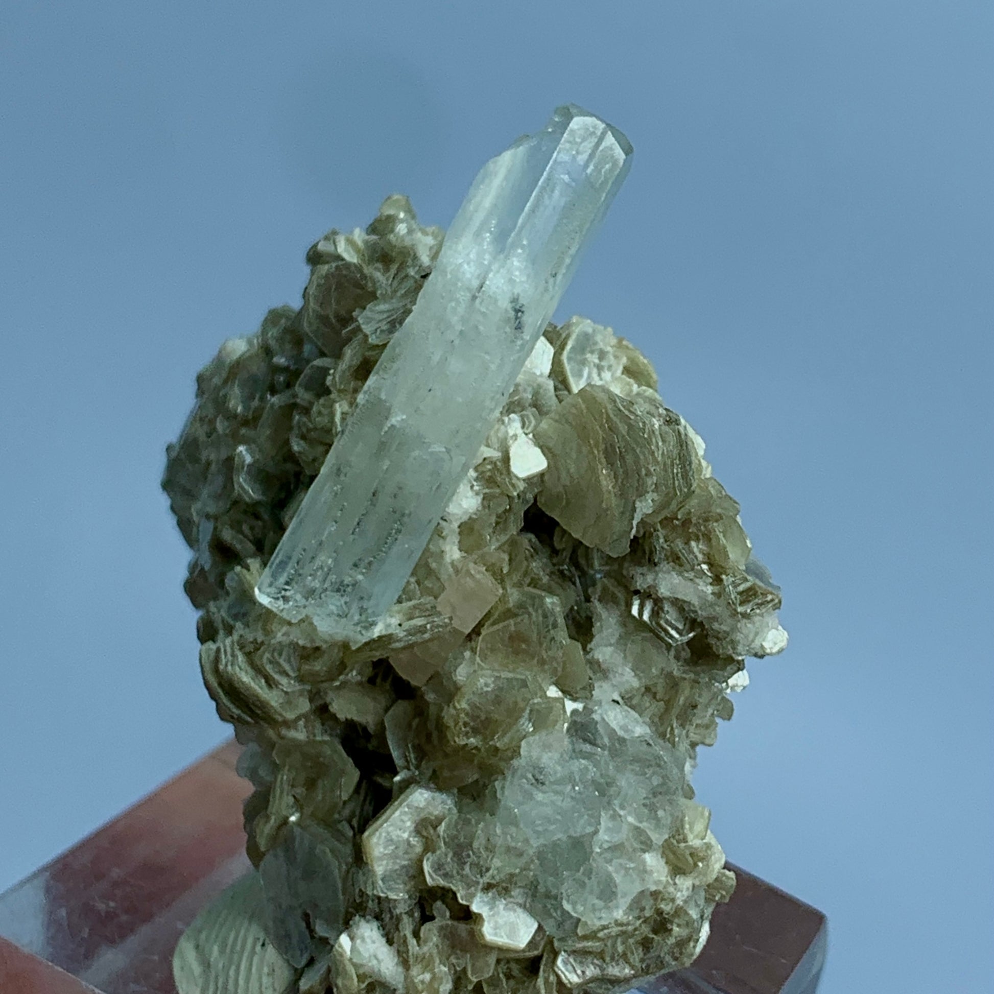 Aquamarine Crystal, Apatite, Muscovite Mica, 51 Carats, Mineral Association, Pegmatite Mineral, Throat Chakra, Beryl Crystal, Collector Specimen, Aesthetic Cluster, Miniature Specimen, Crystal Dimensions, Natural Specimen