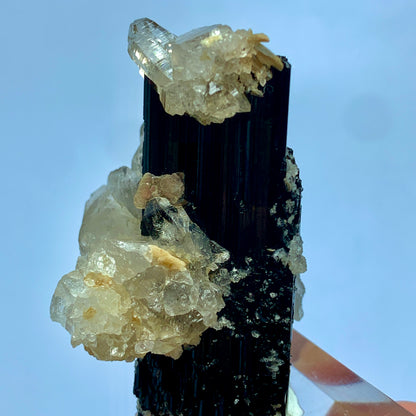 Cathedral Quartz, Black Tourmaline, Muscovite Mica, Tourmaline on Matrix, Etched Quartz, Feldspar Mineral, Afghanistan Specimen, Multi-Mineral, Raw Crystal, Collector Grade