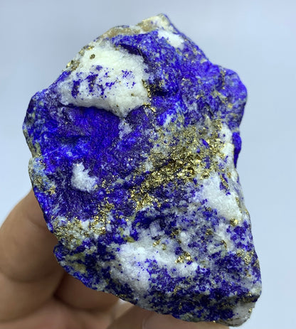 Lapis Lazuli Rough Specimen with Golden Pyrite – Afghanistan